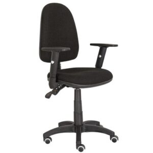 SILLA DE RESPALDO ALTO CON BRAZOS AJUSTABLES MODELO E-90N. TAPIZ EN VARIOS COLORES