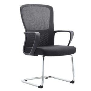 SILLA FIJA DE VISITA RESPALDO DE MALLA BASE TRINEO MODELO LK-20V